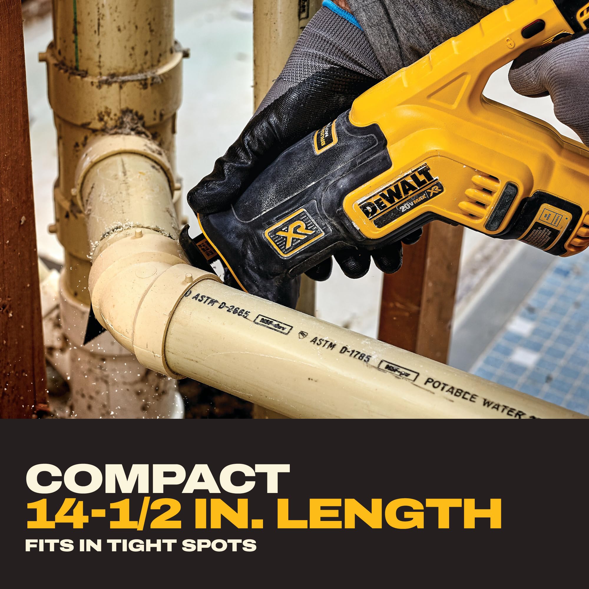 DEWALT cabezal pivotante ajustable que permite cortes angulados precisos