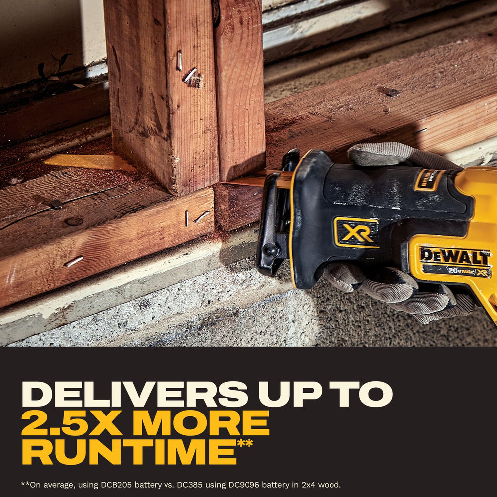 DEWALT luz LED iluminando área de trabajo para mayor visibilidad