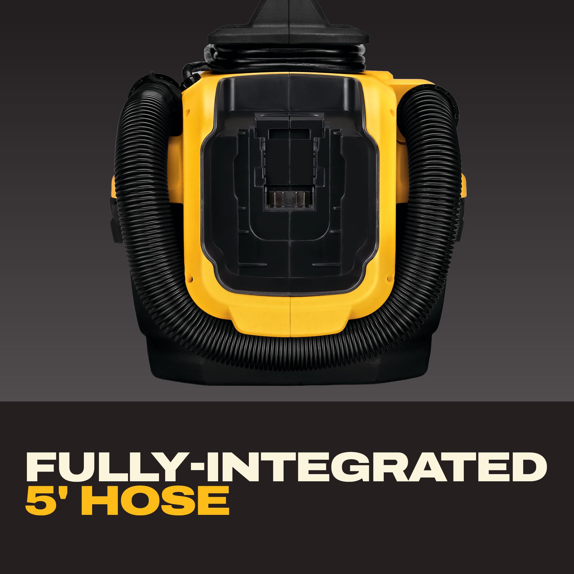DEWALT boquilla ancha gulper conectada, facilita recoger líquidos y residuos grandes