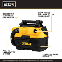 DEWALT manguera flexible 5 ft y 1-1/4 in mostrando durabilidad y alcance