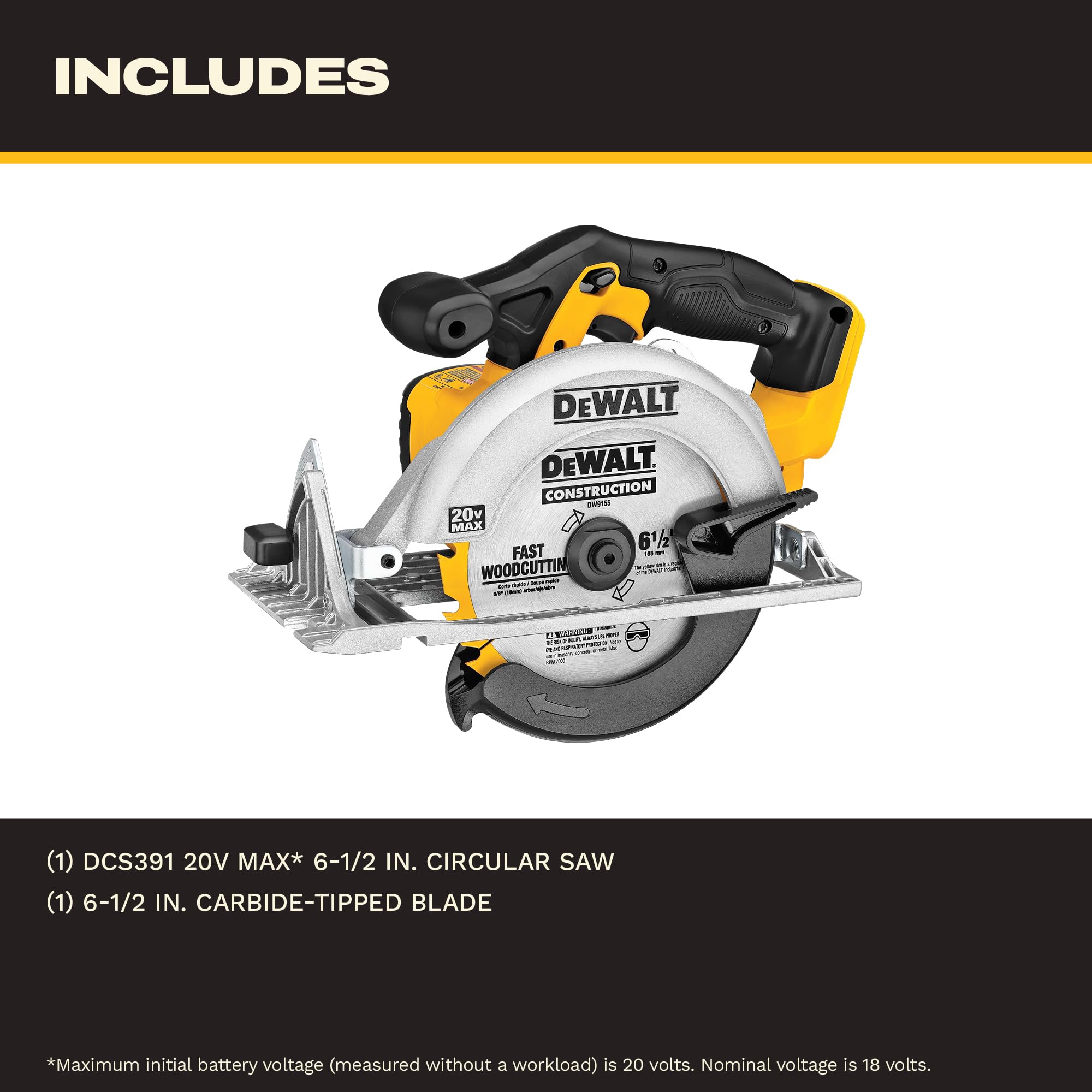 DEWALT detalle de zapata de magnesio que mejora estabilidad