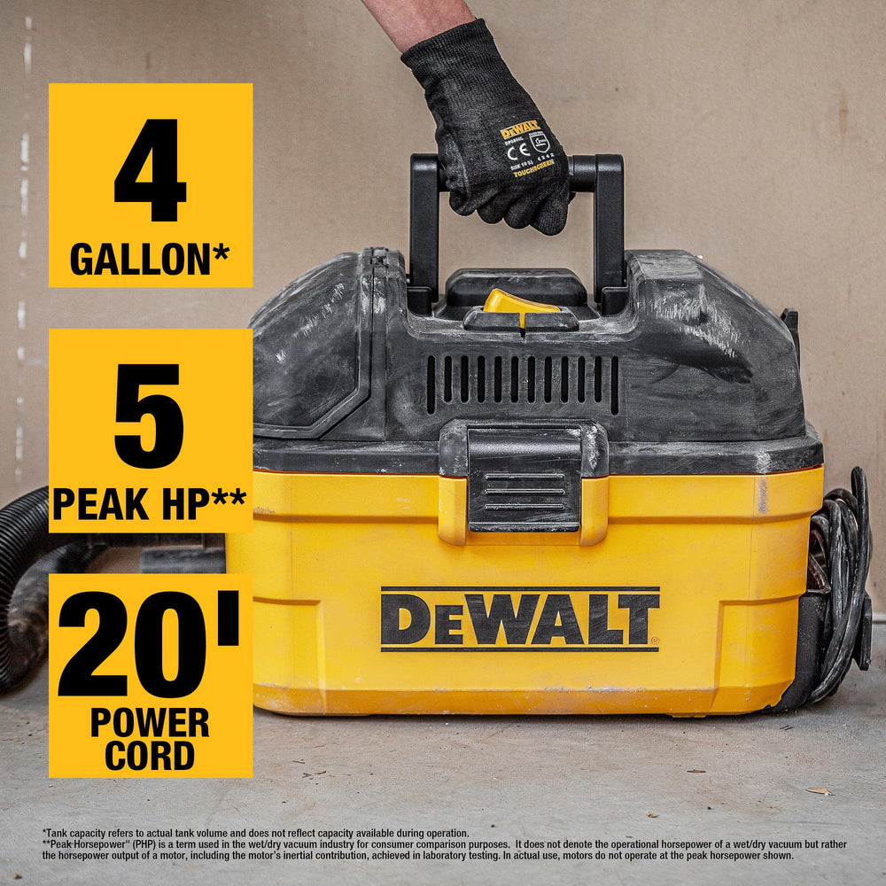 DEWALT DXV04T compartimiento que muestra almacenamiento ordenado integrado