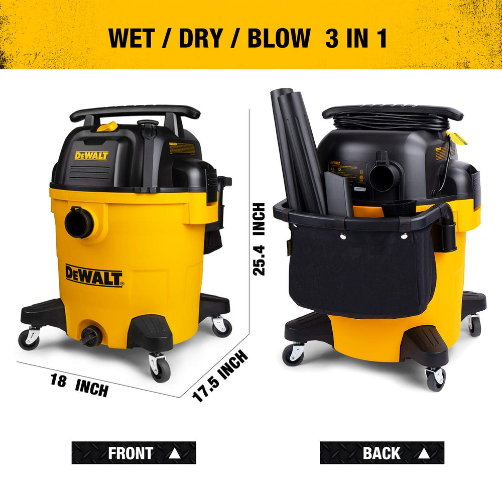 DEWALT ruedas grandes y asa resistente, movilidad y transporte sencillo