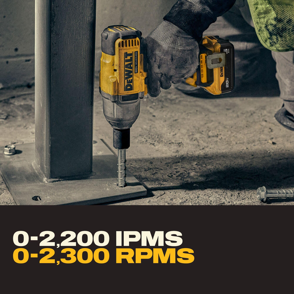 DEWALT llave de impacto aflojando tuerca de rueda con alto par para tareas exigentes