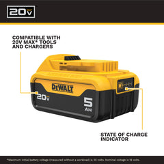 DEWALT detalle de la carcasa resistente que resiste uso exterior frecuente