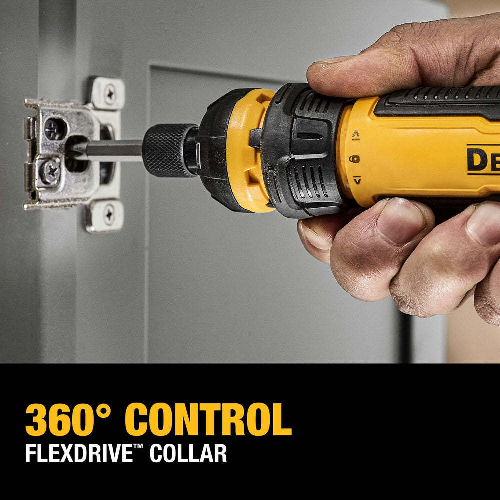 DEWALT primer plano del mango mostrando textura antideslizante