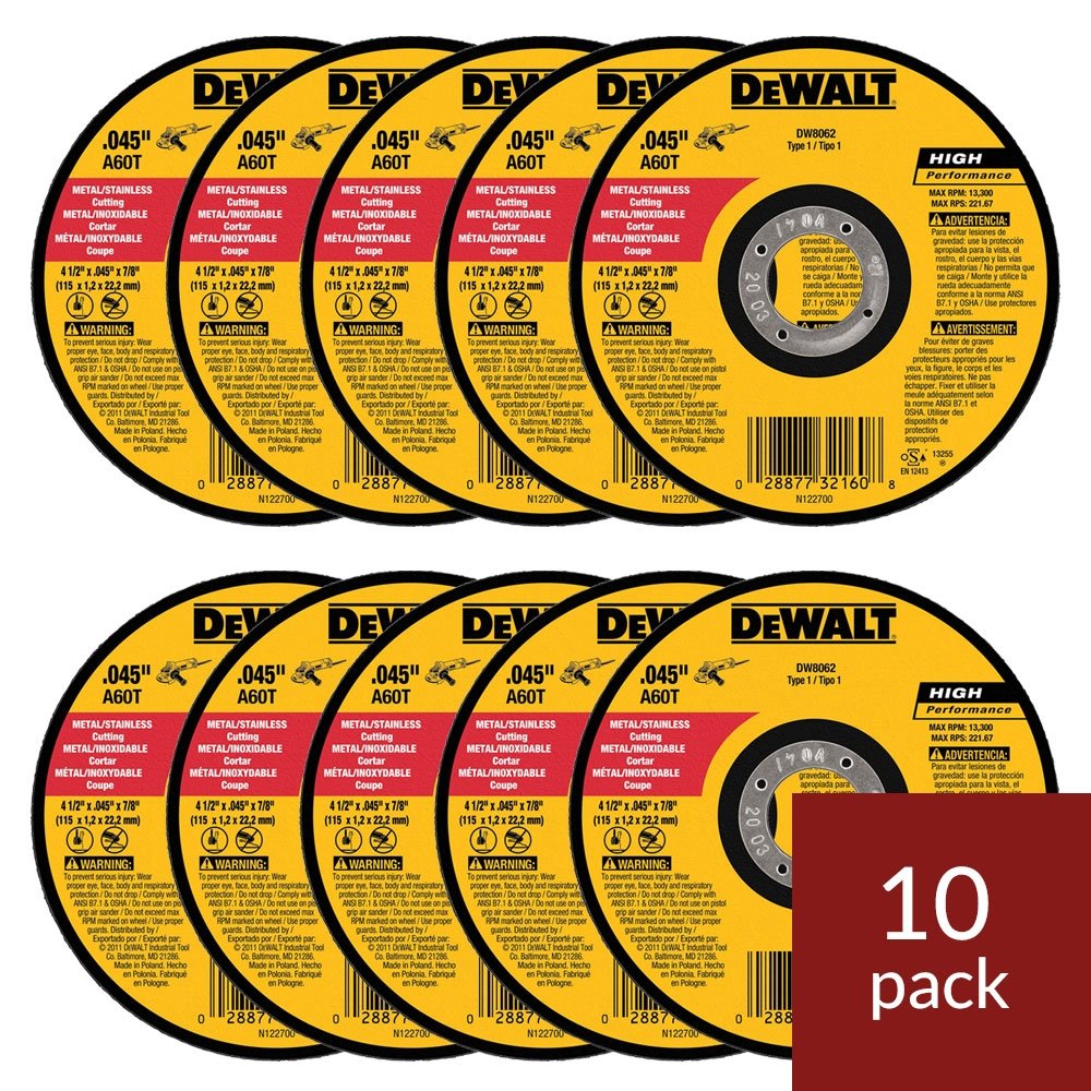 DEWALT detalle del grano de óxido de aluminio, durabilidad y agresividad de corte