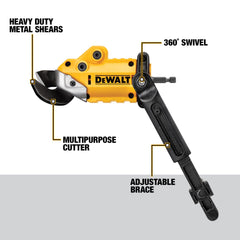 DEWALT cabezal 360 grados demostrando maniobrabilidad en cortes