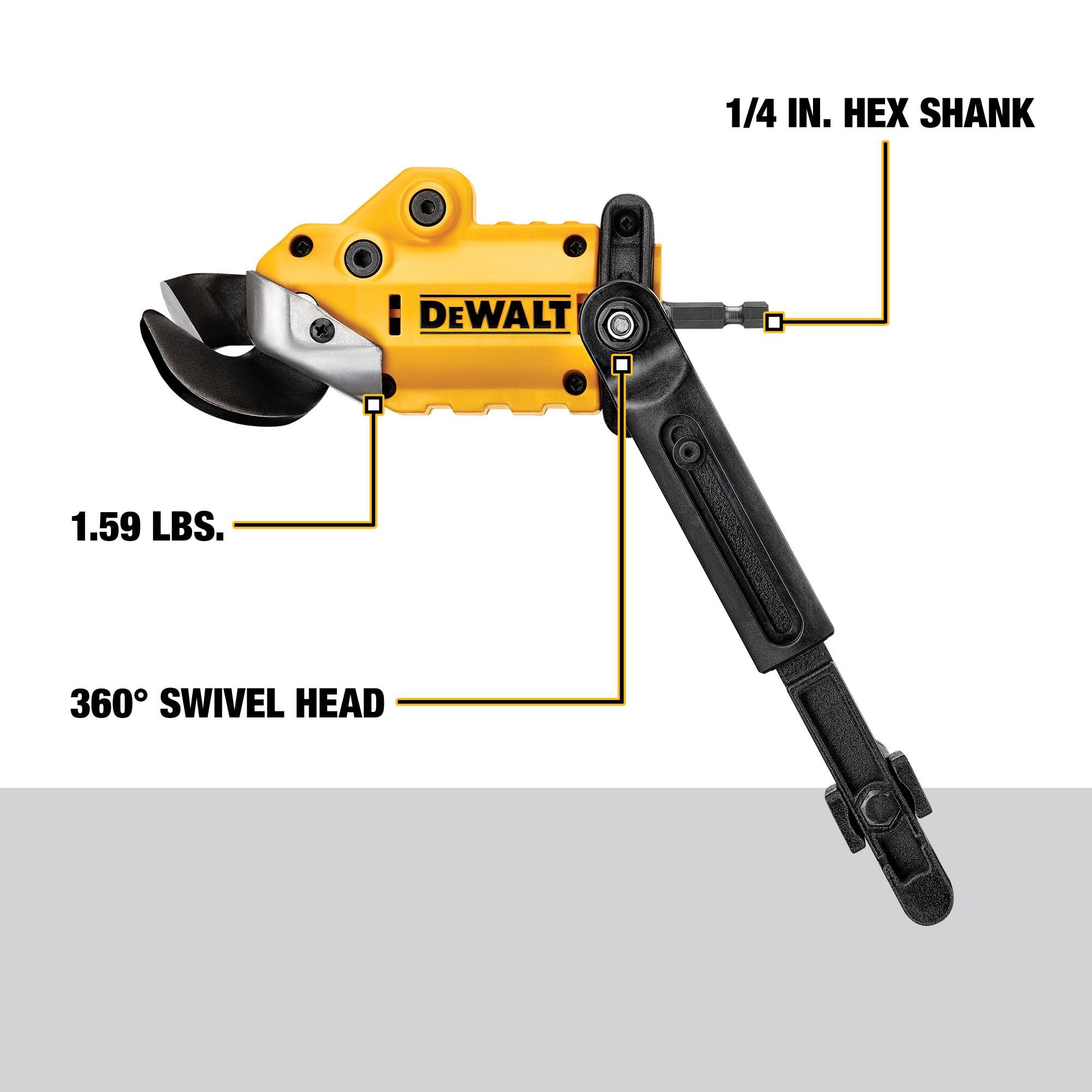 DEWALT detalle de cuchillas resistentes para cortes limpios y precisos