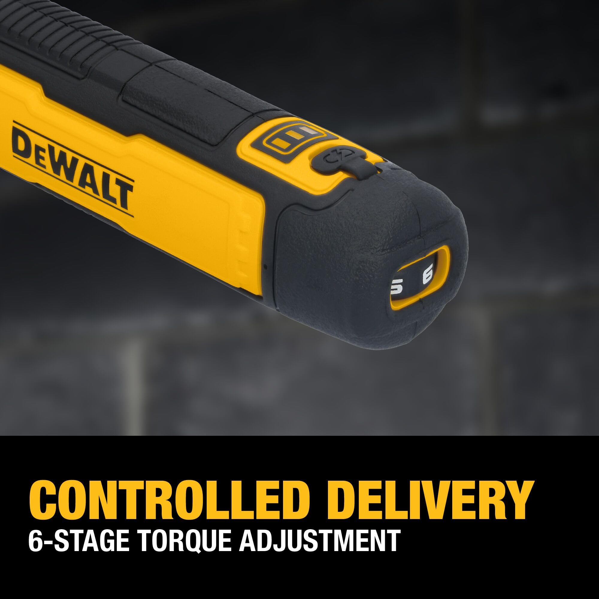 DEWALT vista lateral que revela forma ergonómica y agarre cómodo