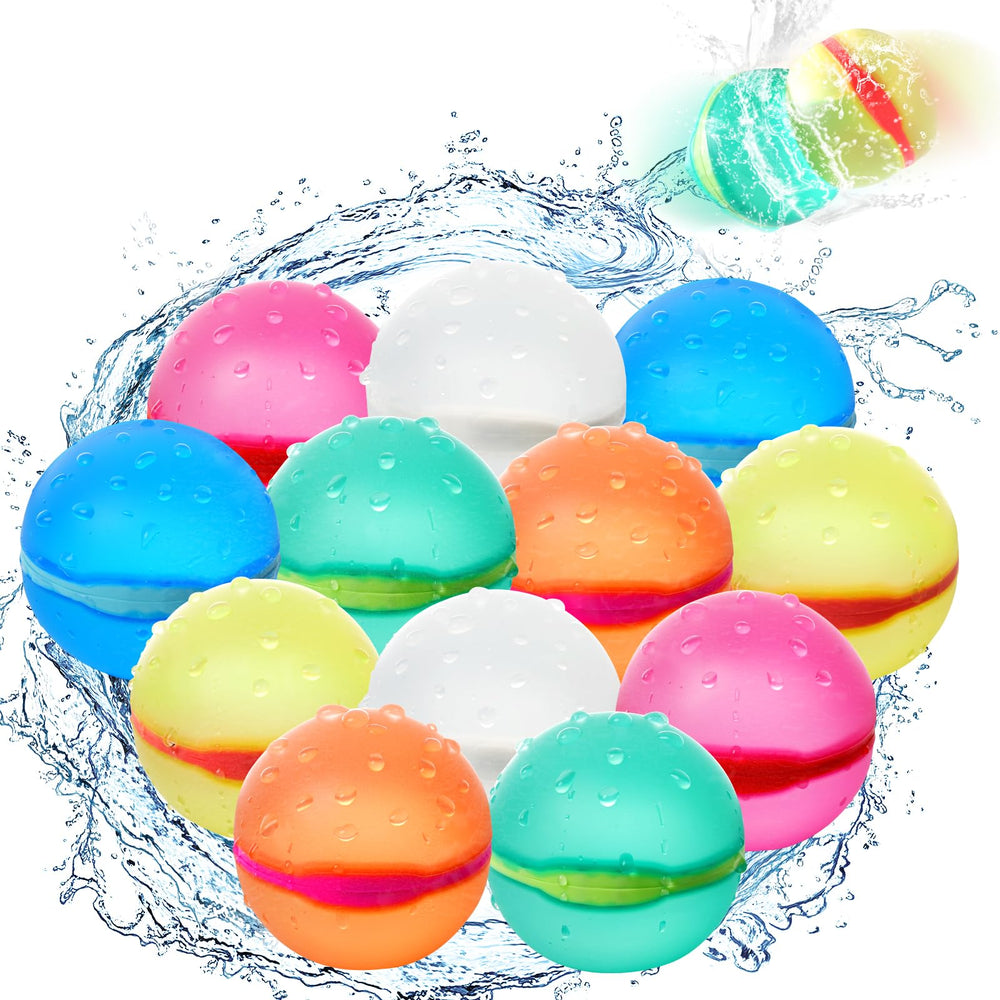 DEXKWEN paquete frontal mostrando los 12 globos reutilizables y colores variados