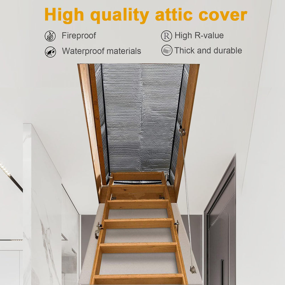 DGSL cubierta instalada con escalera desplegada demostrando uso práctico