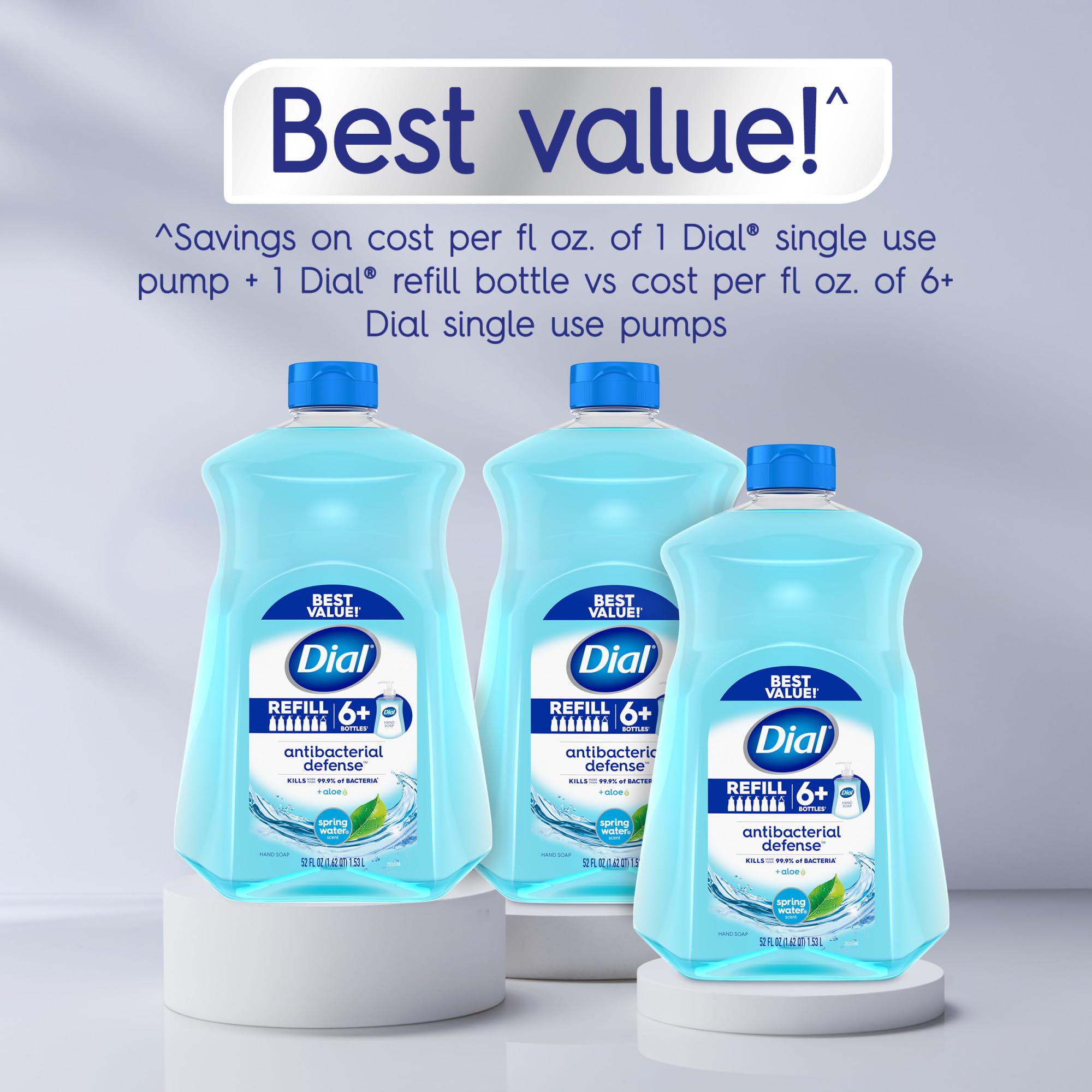 Dial comparación de tamaño 52 oz junto a manos para escala clara