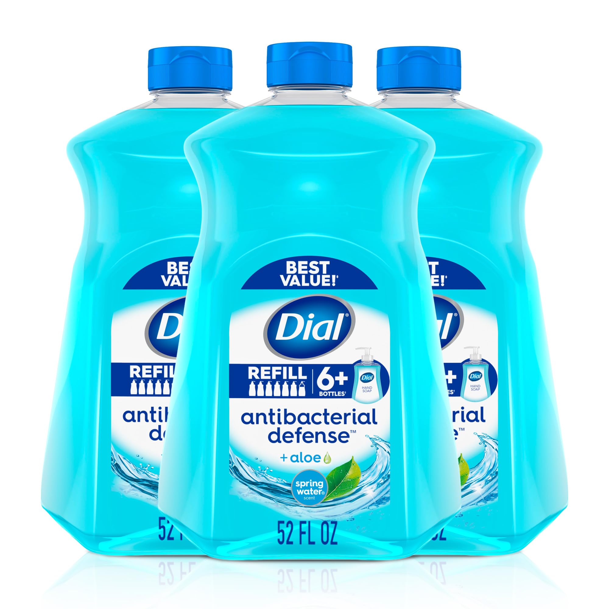 Dial envase frontal 52 oz mostrando etiqueta y aroma Spring Water