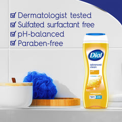 Detalle de la etiqueta Dial con Hydraclean Complex y vitamina E visible