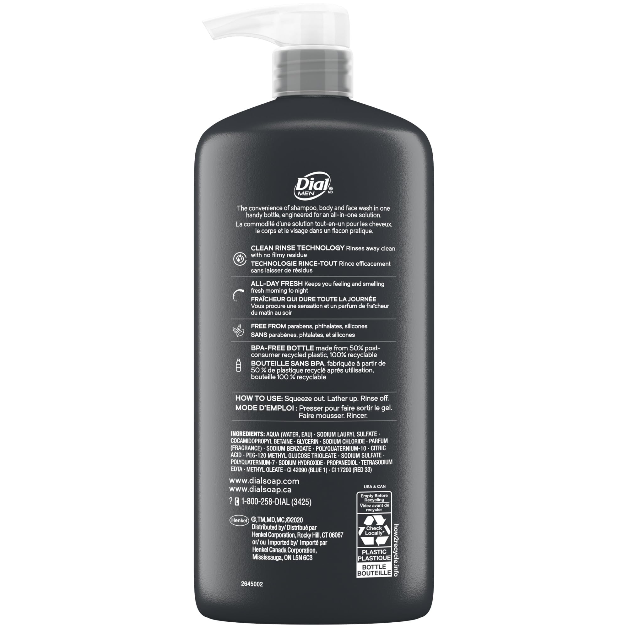 Dial pack de 3 botellas ideal para reposición y ahorro