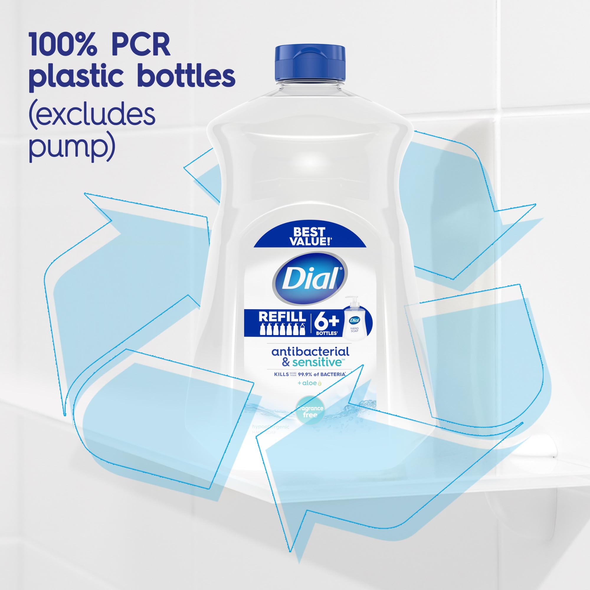 Dial paquete de 3 refills apilados para almacenamiento eficiente