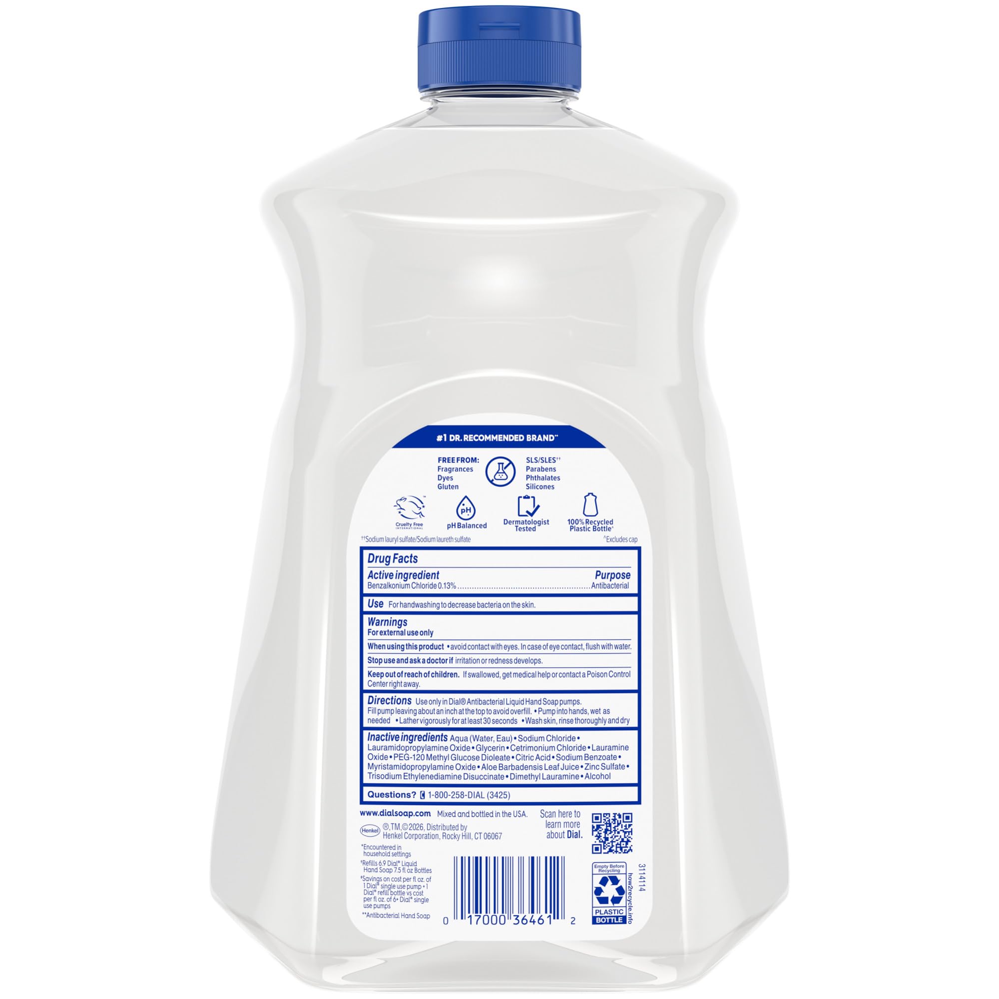 Dial recargando varias botellas pequeñas para reducir envases