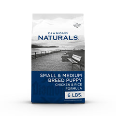 Diamond Naturals frente de la bolsa mostrando pollo sin jaula y beneficios