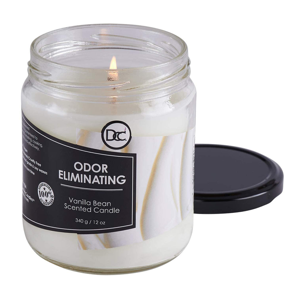Dianne's Custom Candles primer plano de la textura de la cera que promete combustión uniforme