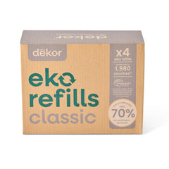 Diaper Dekor vista frontal de caja con 4 recambios, solución económica