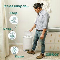 Diaper Dekor recambio Dekor Classic preinstalado listo para usar y ahorrar tiempo