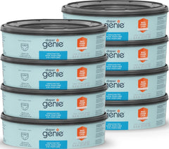 Diaper Genie empaque frontal mostrando 8 rollos y ahorro