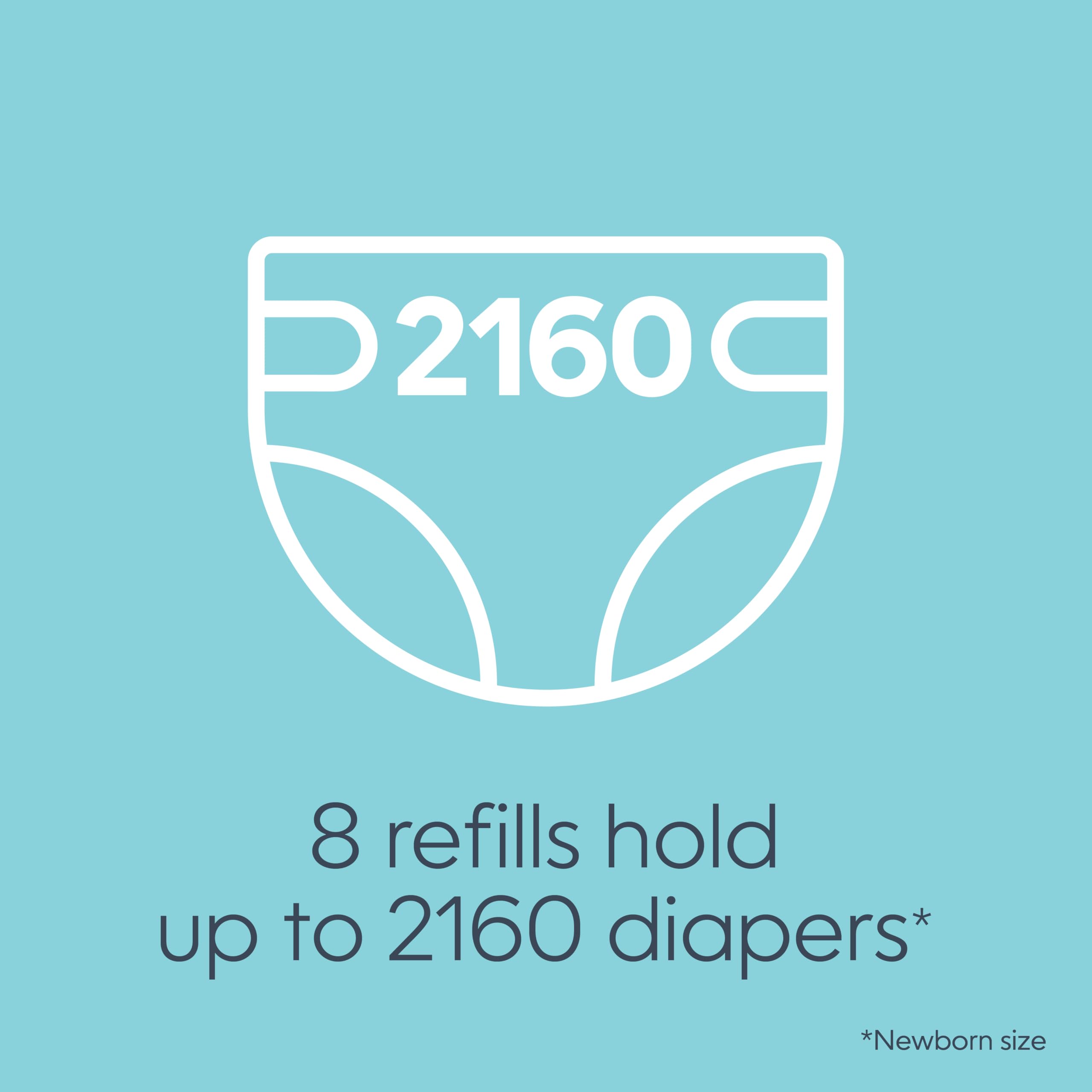 Diaper Genie detalle del borde continuo para evacuar grandes desechos
