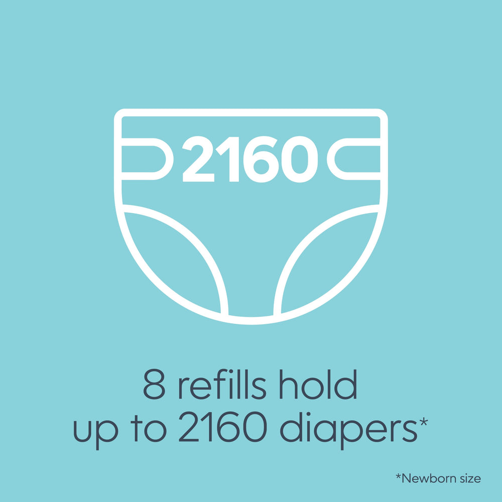 Diaper Genie detalle del borde continuo para evacuar grandes desechos