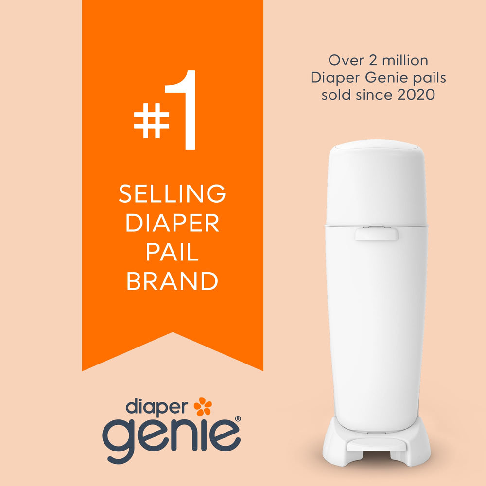 Diaper Genie comparación de tamaño del rollo para visualizar capacidad