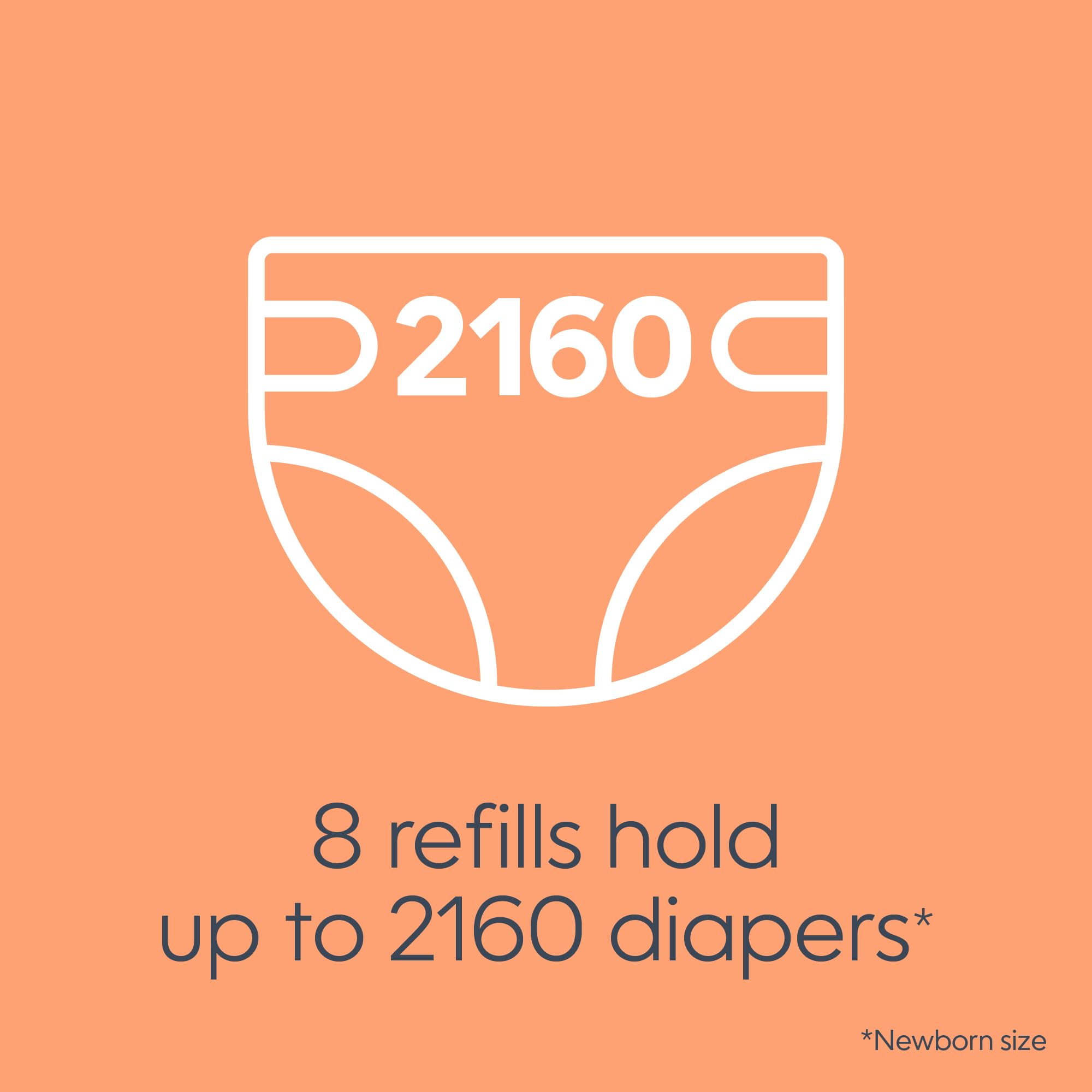 Diaper Genie primer plano del film opaco que oculta pañales y controla olores
