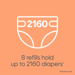 Diaper Genie primer plano del film opaco que oculta pañales y controla olores