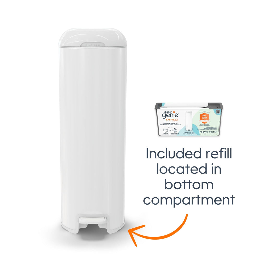 Diaper Genie pedal para manos libres y uso higiénico cómodo