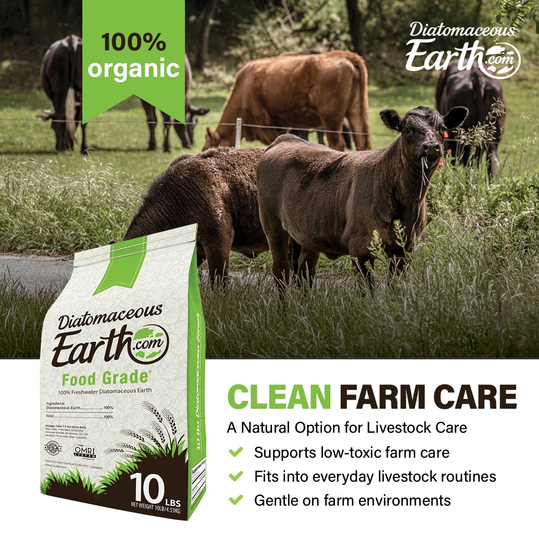 Diatomaceous Earth etiqueta OMRI Listed indicando aptitud para agricultura orgánica