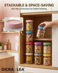 DicraoLea tarro con ensalada en capas ideal para llevar comidas saludables