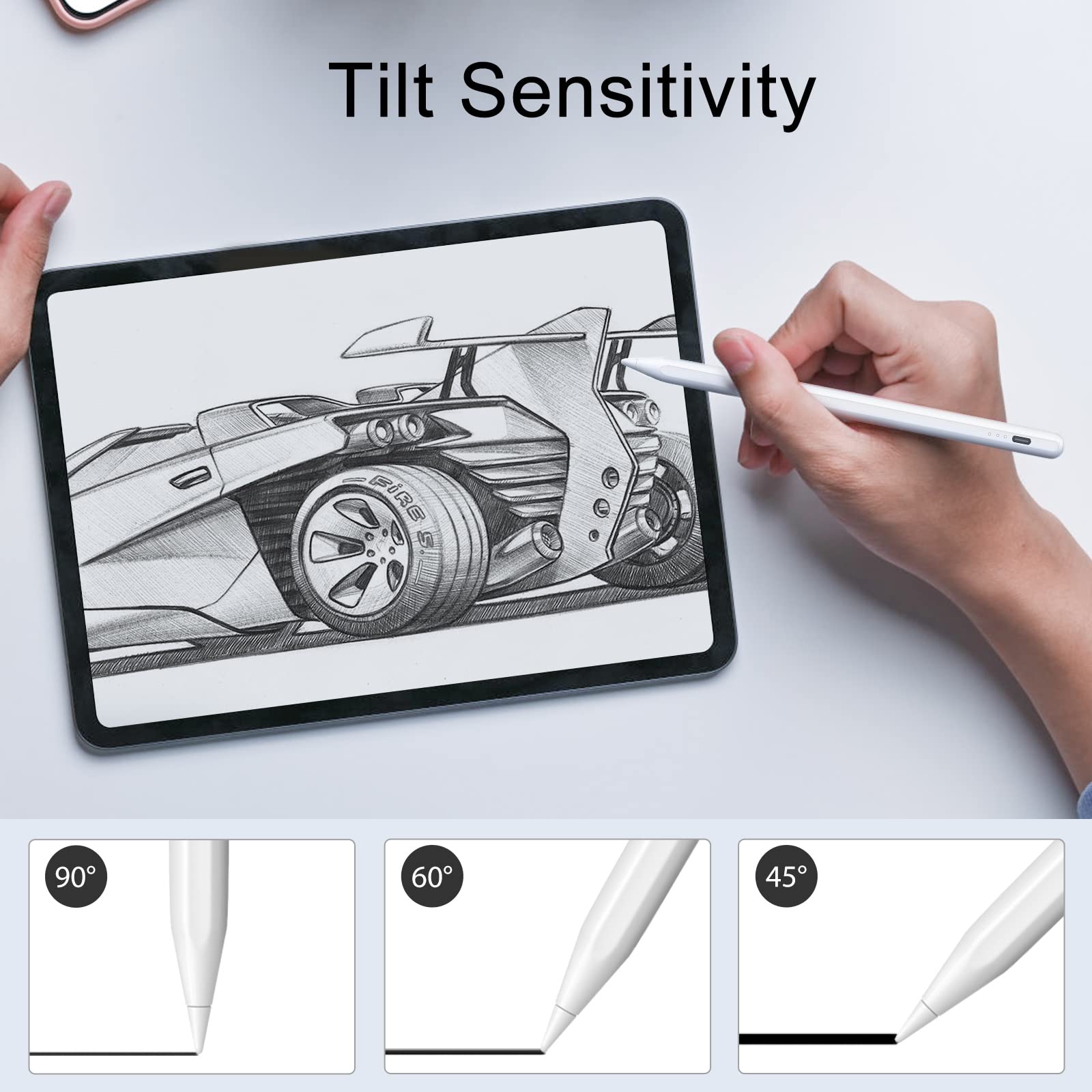 DIGIROOT lápiz en uso dibujando en iPad para trabajo creativo fluido