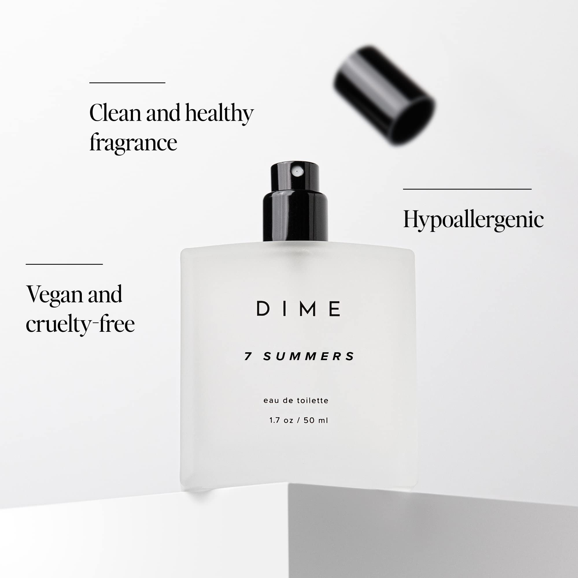 DIME etiqueta 7 Summers con ingredientes y sello clean visible