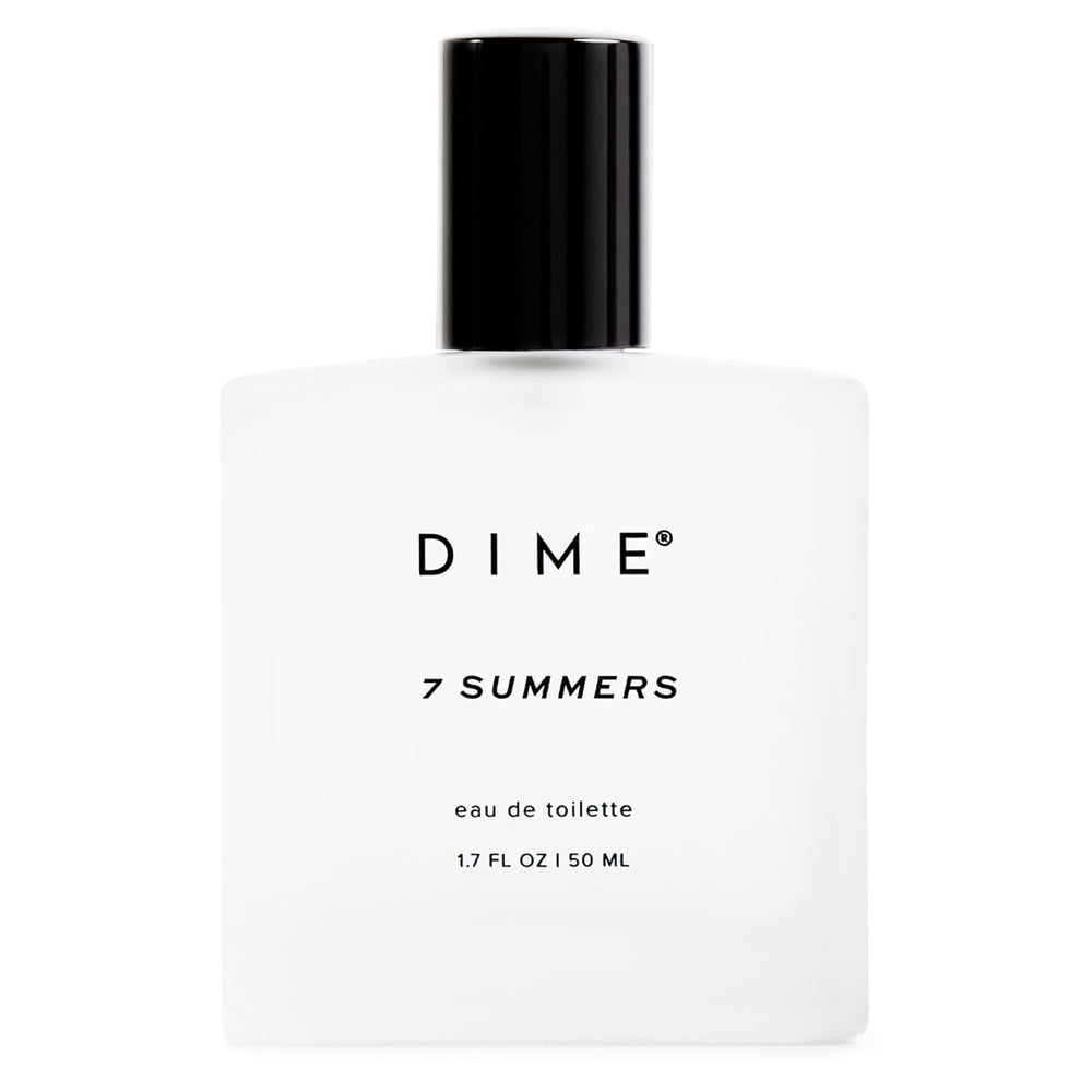 DIME frasco frontal 7 Summers mostrando diseño y tamaño ideal