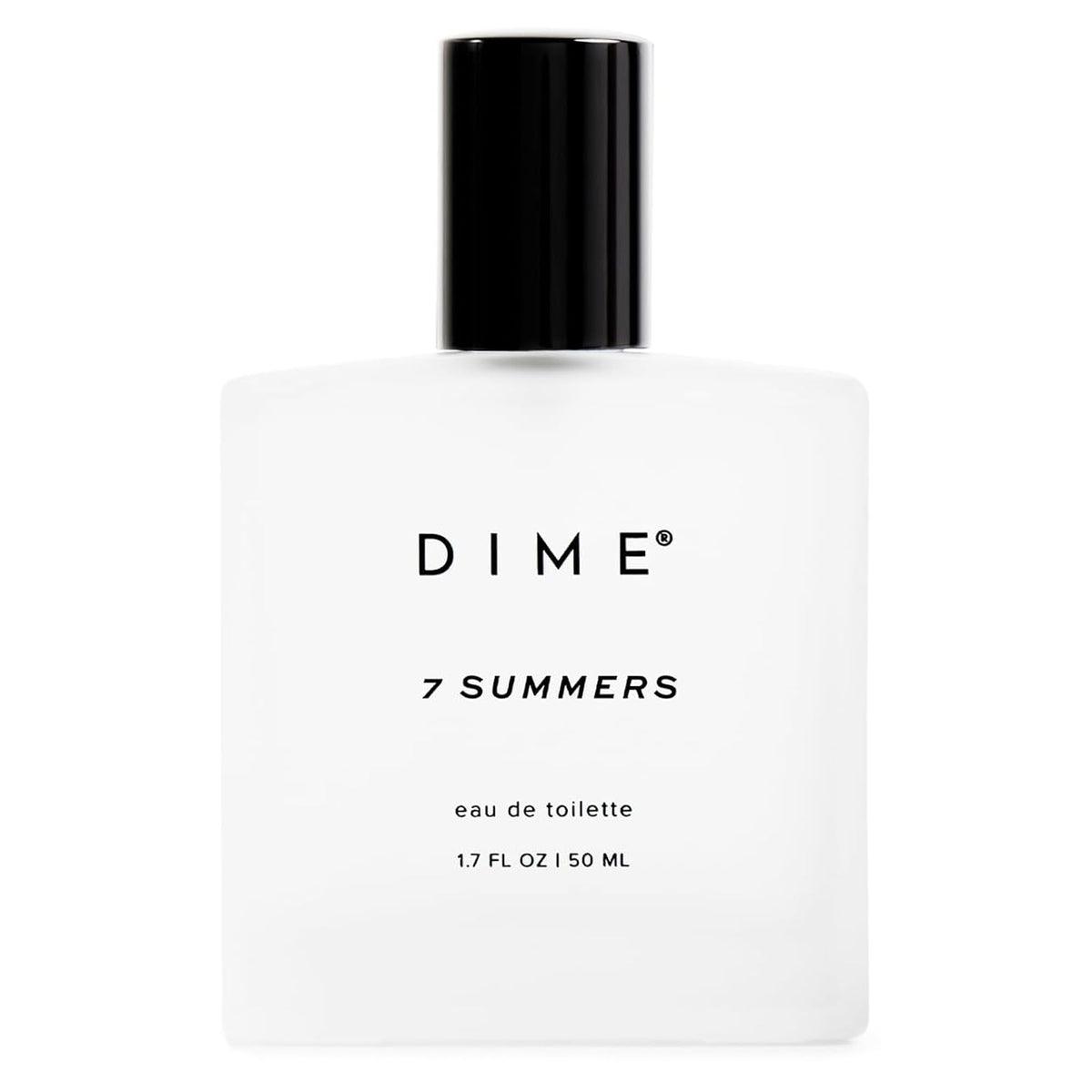 DIME frasco frontal 7 Summers mostrando diseño y tamaño ideal