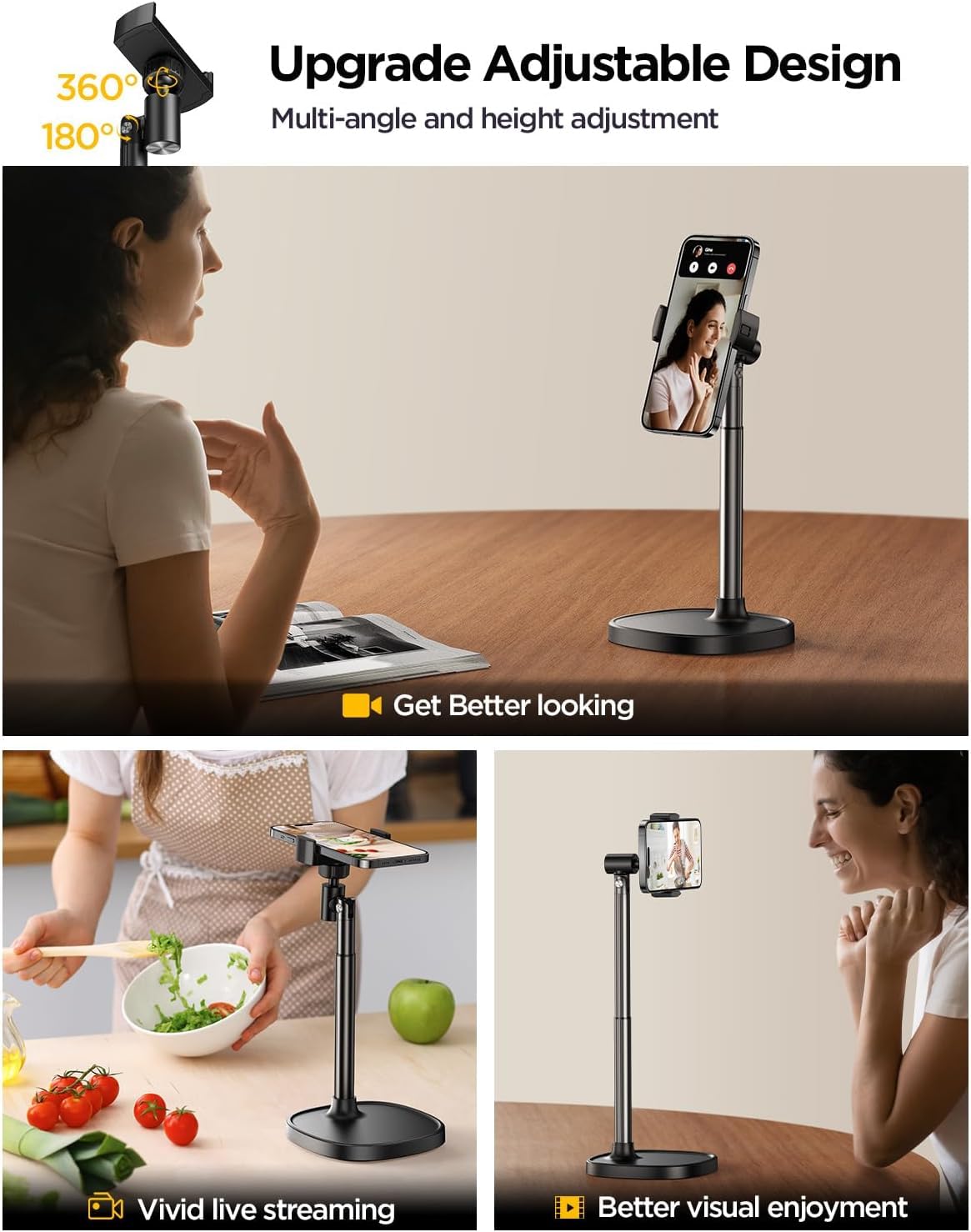 DIMONCOAT soporte en uso durante videollamada mejora ergonomía