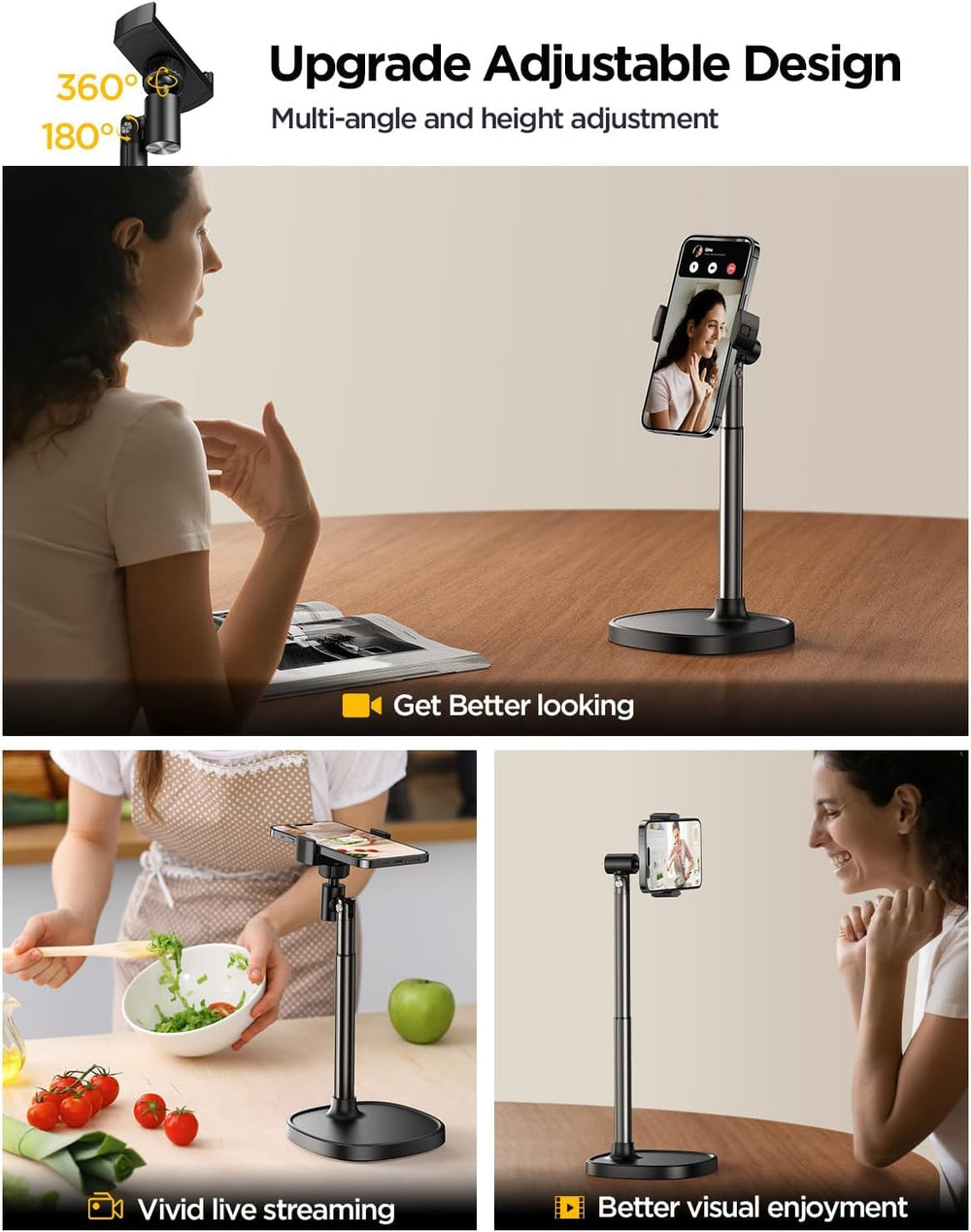 DIMONCOAT soporte en uso durante videollamada mejora ergonomía
