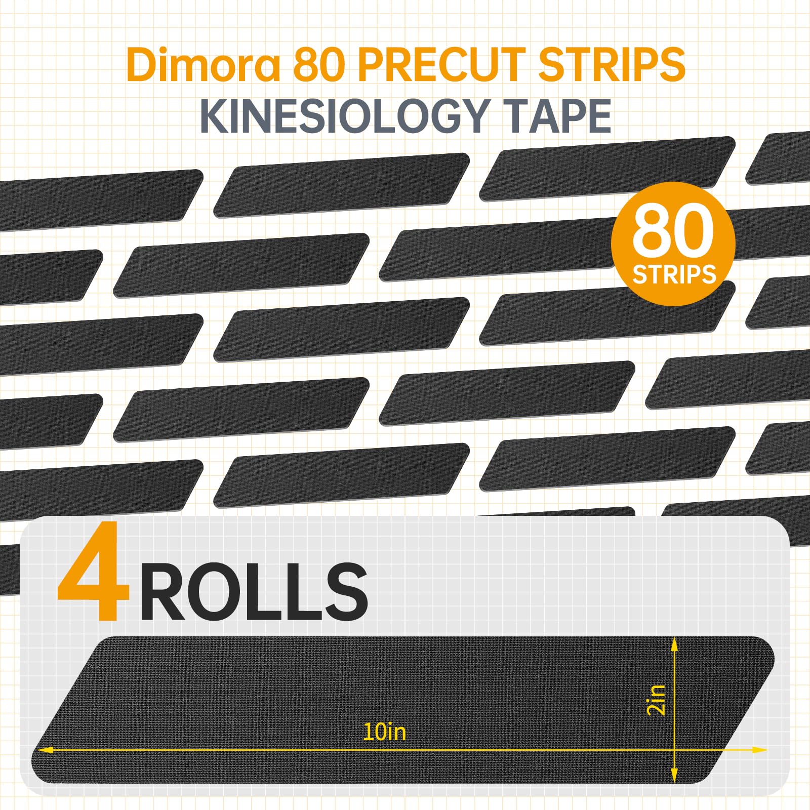 Detalle de textura de Dimora kinesiology tape mostrando tejido de algodón y flexibilidad