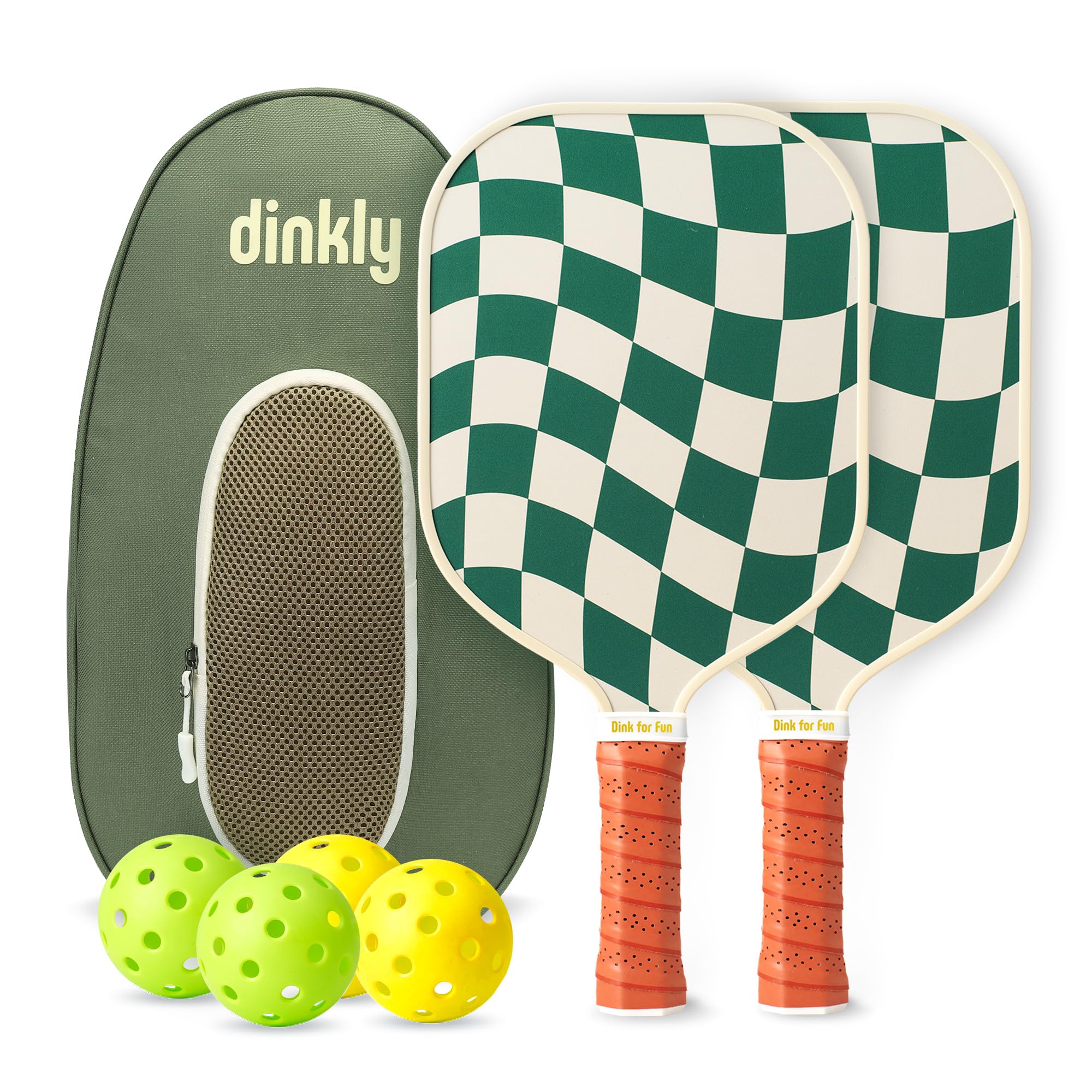 Dinkly palas y bolsa frontal mostrando portabilidad y estilo