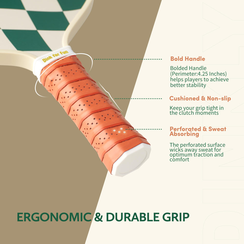 Dinkly detalle del mango ergonómico para agarre cómodo y seguro