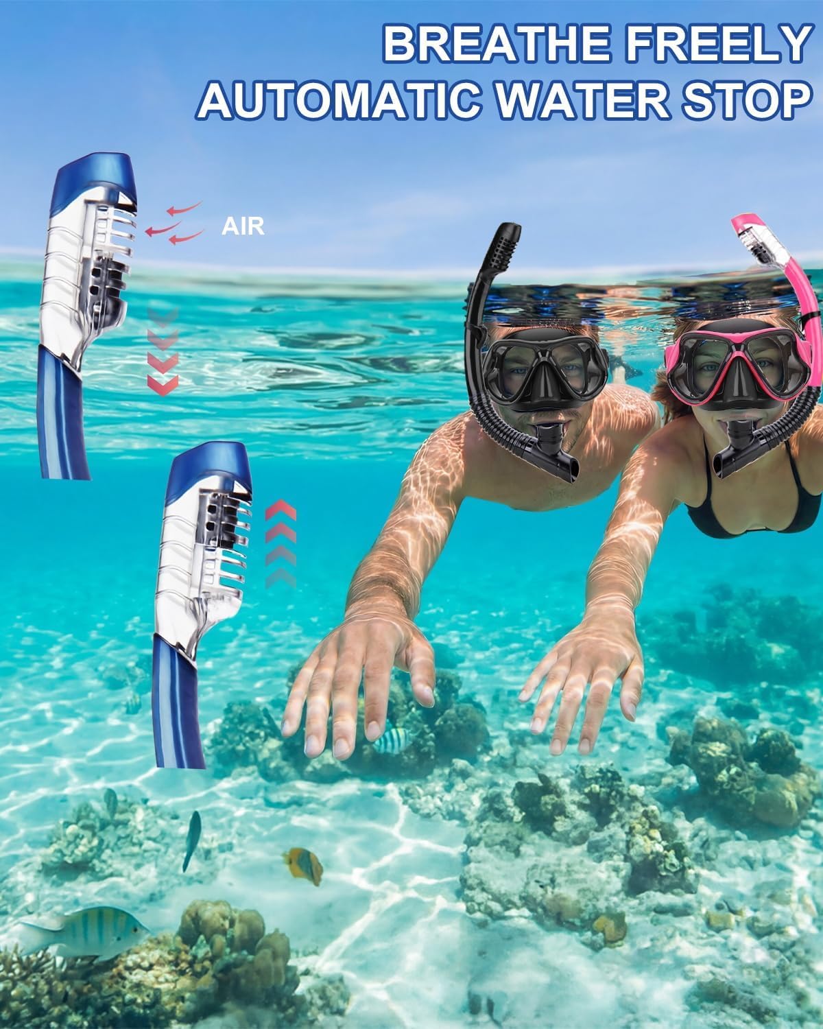 DIPUKI storage bag with mask and snorkel for easy travel protection