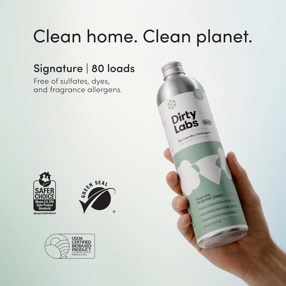 Dirty Labs envase de aluminio reciclable, reduce huella
