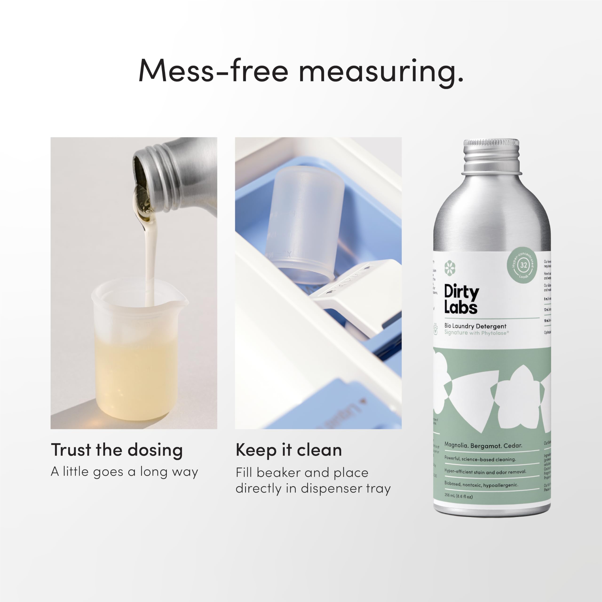 Dirty Labs en ambiente doméstico con ropa limpia, opción sostenible y suave
