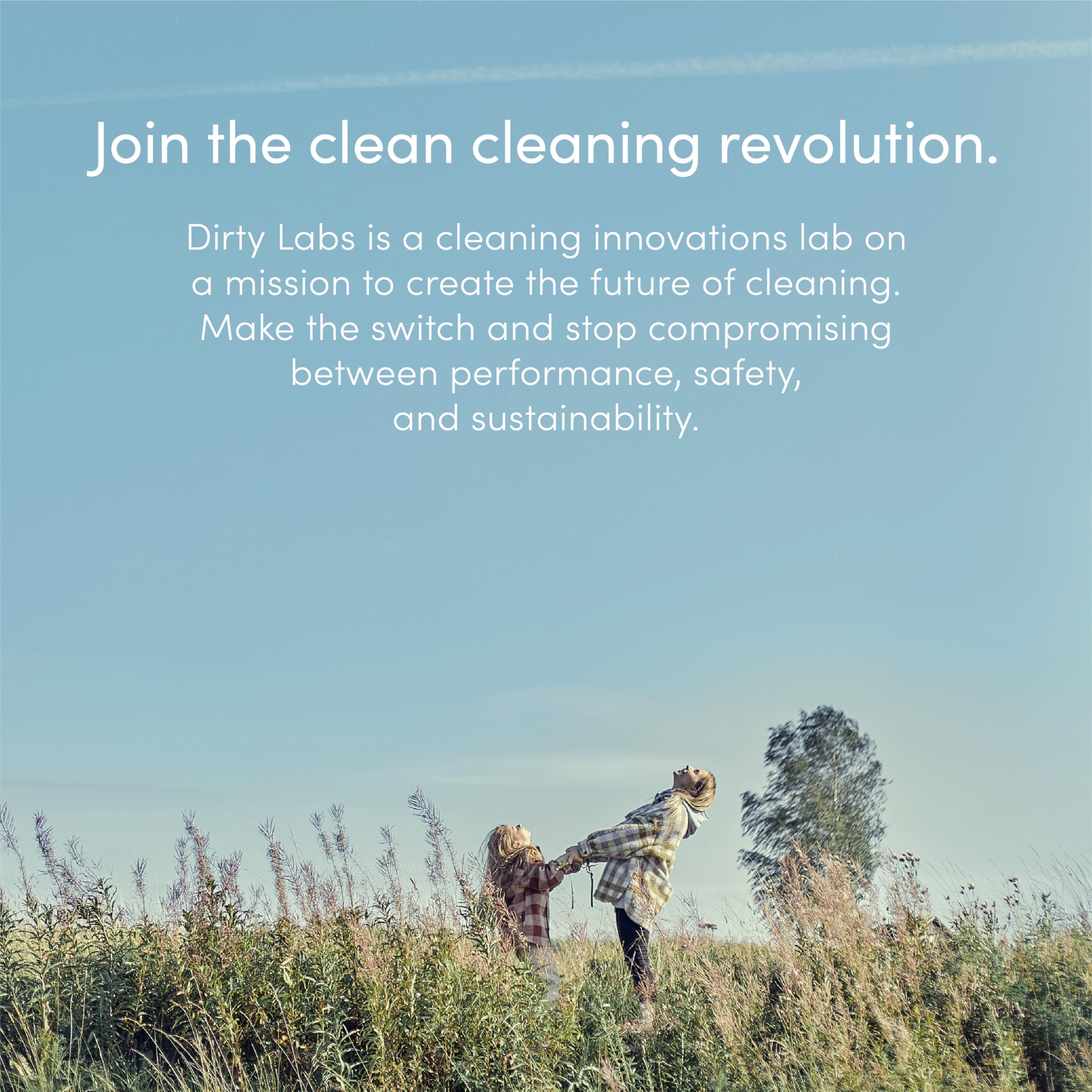 Dirty Labs etiqueta con ingredientes veganos y biodegradables visibles