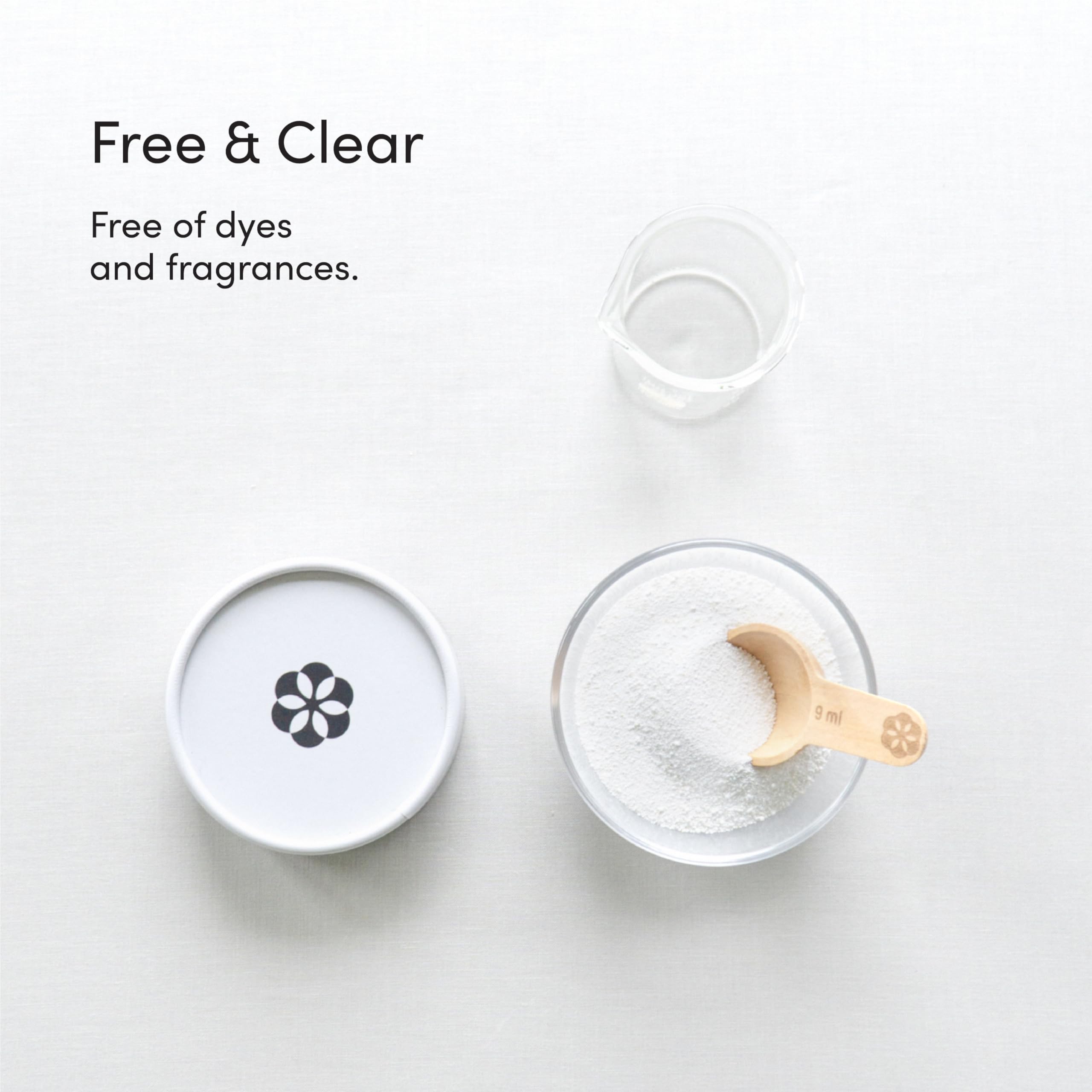 Dirty Labs jar open with white powder visible, shows easy dosing benefit