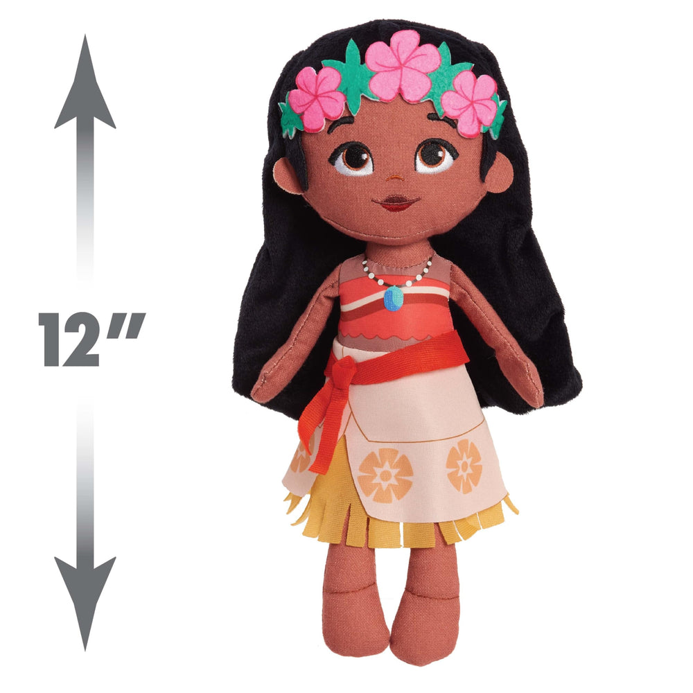 Disney Princess Moana comparación de tamaño con etiqueta visible y seguridad